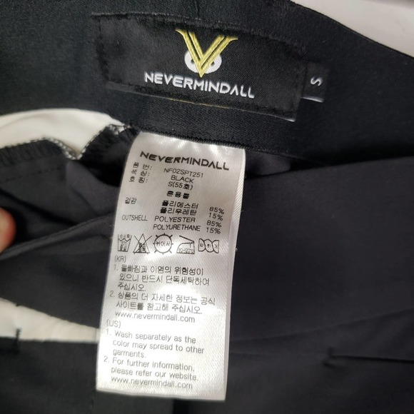 Nevermindall Corte Cut Slim Line Golf‎ Pant Women's S Black White - Picture 6 of 12